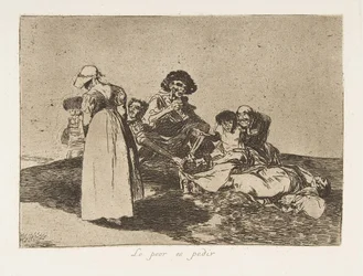 Planche 55 de Les Désastres de la guerre : Th..., 1811-12 publié 1863
