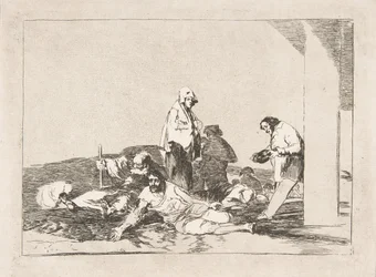 Planche 58 des Désastres de la guerre : Il ne sert à rien de pleurer..., 1811-12