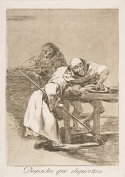 Planche 78 de Los Caprichos : Dépêche-toi, ils se réveillent, 1799