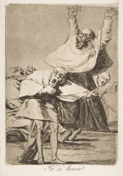 Planche 80 de Los Caprichos : Il est temps, 1799