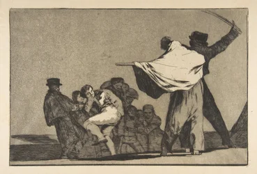 Planche A des Disparates : Folie bien connue, ca. 1816-23 publié avant 1877