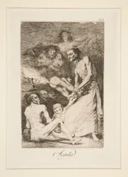 Sopla (Souffle), pl. 69 de la série Los caprichos