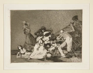 Et ils sont comme des bêtes sauvages, pl. 5 de Los desastres de la guerra