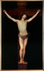 Christ crucifié (peinture sur toile)