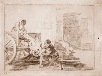 Les Désastres de la guerre : Chariots vers le cimetière