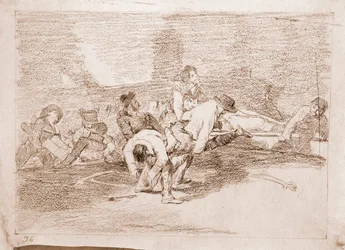 Les désastres de la guerre : Ils pourront encore servir (dessin préparatoire)
