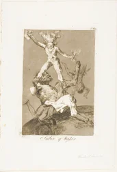 Monter et descendre, planche 56 de Los Caprichos