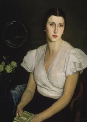 Sans titre (Portrait de dame avec livre en main)