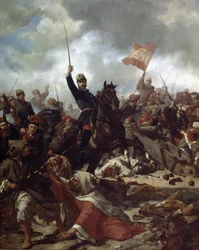 Le général Juan Prim y Prats (1814-70) à la bataille de Tétouan en 1860