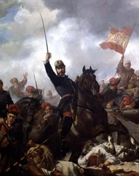 Le général Juan Prim y Prats (1814-70) à la bataille de Tétouan en 1860