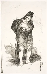 Contrebandier andalou avec un taureau