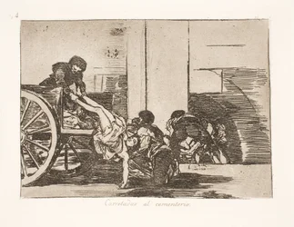 Transporté en charrette au cimetière