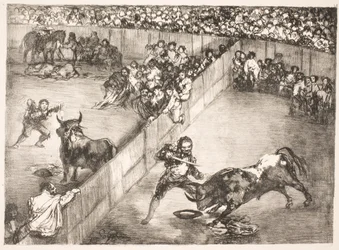 "La Division de la Place" [Corrida dans une arène divisée]