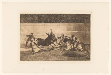 Homme empalé par la corne d