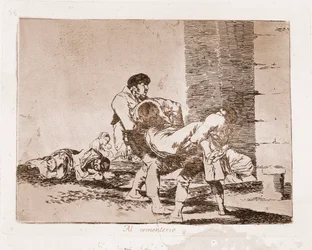 Les Désastres de la guerre : Dans le cimetière