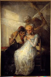 Le Temps ou les Vieilles. Peinture de Francisco de Goya (1746-1828), 1808. Huile, 1,81 x 1,25 m. Lille, musée des Beaux-Arts