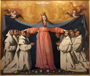 La Vierge des Grottes. Peinture de Francisco Zurbaran (1598-1664), huile sur toile