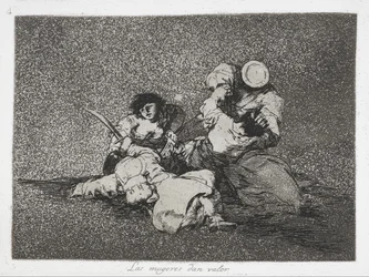 Les femmes donnent du courage (Las mugeres dan valor) de la série Les Désastres de la guerre (Los Desastres de la Guerra)