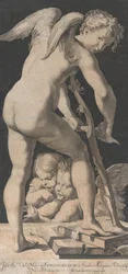 Cupidon aiguisant son arc, 1645-72