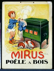 Publicité pour le poêle à bois 