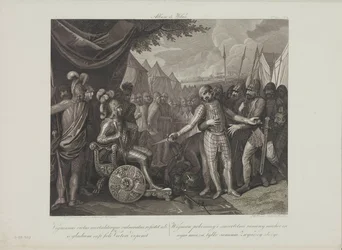 Wichmann II le Jeune se rend à Mieszko Ier de Pologne par Smuglewicz, Franciszek (1745-1807). Lithographie, fin du XVIIIe siècle. Collection privée