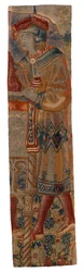 Bande étroite de tapisserie représentant la figure d