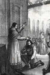 Rencontre entre le pape Paul III et Charles Quint à Rocca di Busseto en 1543