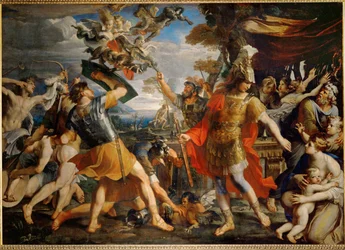 Énée et ses compagnons combattent les Harpies ...
