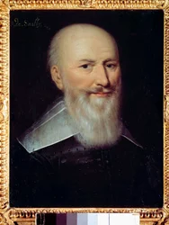 Portrait de Maximilien de Béthune (1560-1641) Baron de Rosny, duc de Sully. Peinture anonyme (probablement François Quesnel)