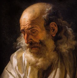 Vieil homme lisant, vers 1772-1773 (Huile sur toile)
