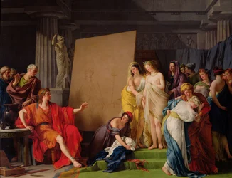 Zeuxis choisissant des modèles parmi les belles femmes de Crotone
