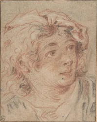 Un jeune homme portant un béret