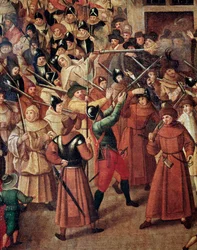 Guerres de Religion en France : procession armée de la Ligue catholique dans les rues de Paris
