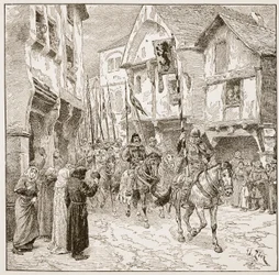 Départ du duc Robert pour la Terre Sainte, illustration de 