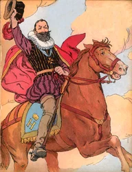 Roi Henri IV (1553-1610) - Illustration de François Édouard Zier (1856-1924) dans « Nos gloires nationales » 1920