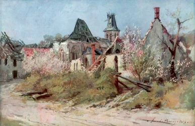 Dans le village de Craonnelle, 9 mai 1917, 1917, 1926