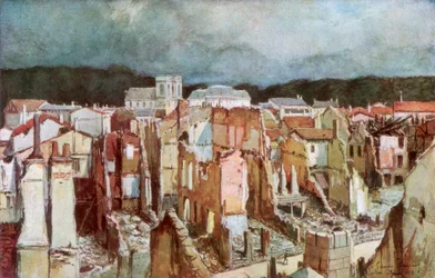 Les ruines de Verdun, juin 1916