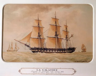 La Galathée, une frégate de 47 canons en 1812