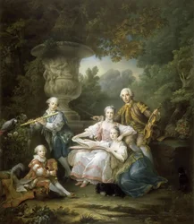 Louis II du Bouchet de Sourches avec sa famille