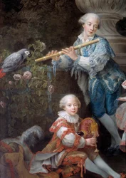 La famille de Louis François du Bouchet, Marquis de Sourches et Grand Prévôt de France (détail)