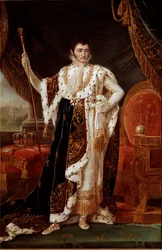 Portrait de Jérôme Bonaparte (1784-1860) roi de Westphalie, devant les jardins de Wilhelmshöhe