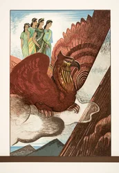 Illustration de Prométhée Enchaîné par Eschyle, pub. 1941