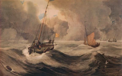 Schuyts néerlandais au large de Flessingue, XIXe siècle, 1935
