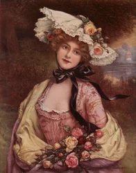 Ses lèvres avec toute la teinte des roses