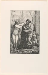 Artiste et une nymphe, des Douze Eaux-fortes de Chifflart