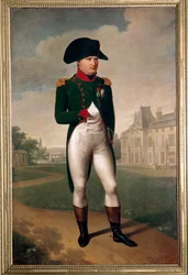 Portrait de Napoléon Bonaparte (1769-1821) devant le château de Malmaison