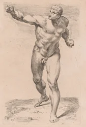 Le Gladiateur Borghèse, vue de face (plaque 26)