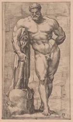 Hercule Farnèse, vue de face [plaque 2]