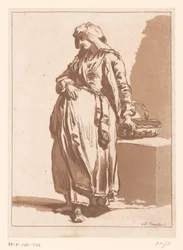 Paysanne avec un panier