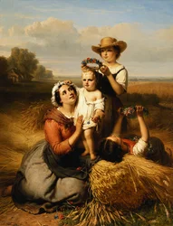 La famille du moissonneur, 1855